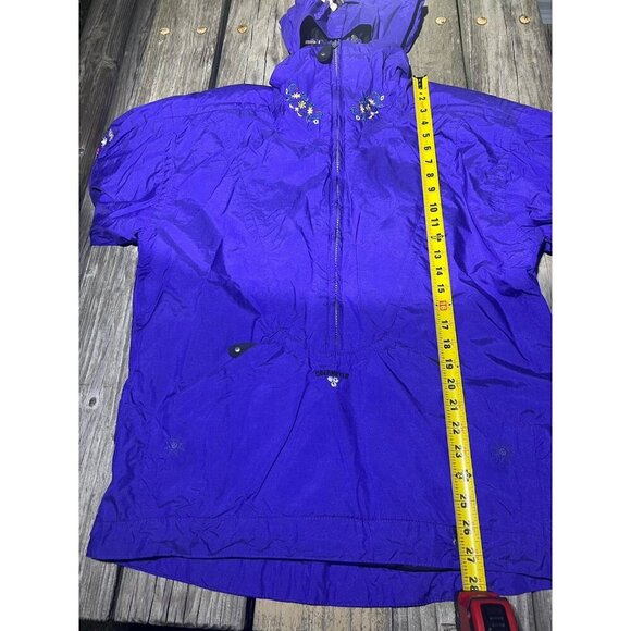 Vintage 90s Obermeyer Scarlett purple floral embroidered ski jacket alpine S - Picture 12 of 16